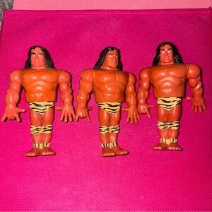 Lot Of Three (3) Jimmy Snuka Vintage Hasbro WWE WWF Wrestling Action Figures
